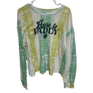Celebrate St Patrick's Day Long Sleeve Tie Dye Shirt XXXL 3X
